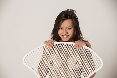 Audrey in a teal top from Fame Girls