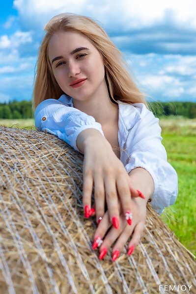 Melisa A in Haystack from Femjoy
